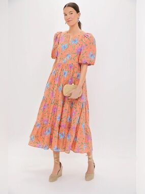 Hyacinth House Cisco Short Sleeve Floral Maxi Dress